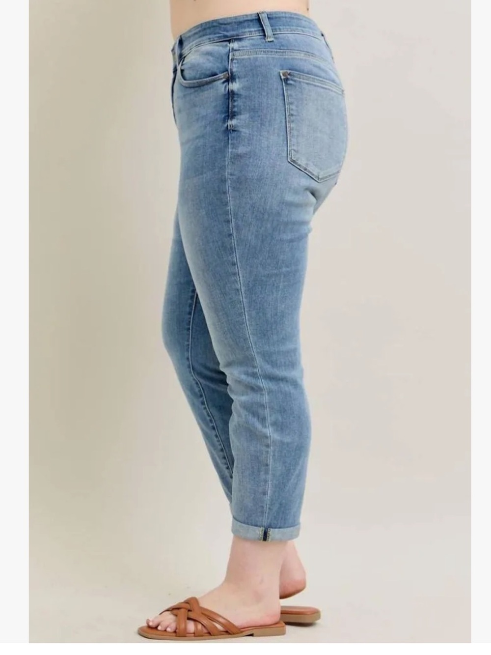 Judy Blue The Bleach Boys Midrise Boyfriend Jeans in Curvy NTW Size 24W - Picture 6 of 16